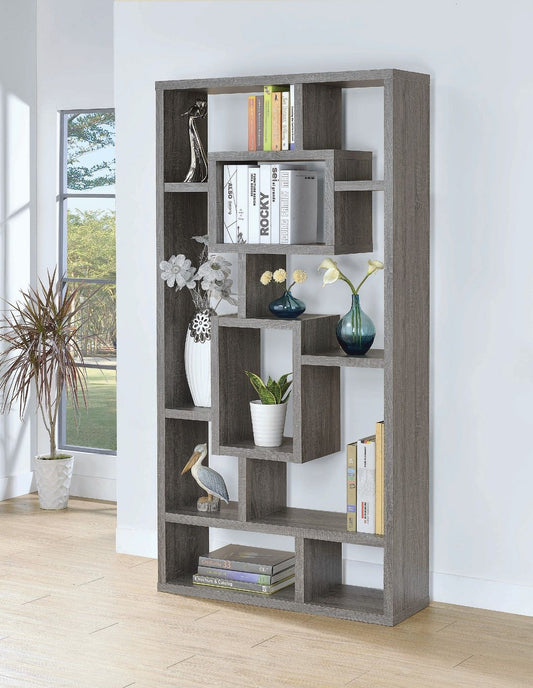 Howie Weathered Grey Bookcase by Coaster