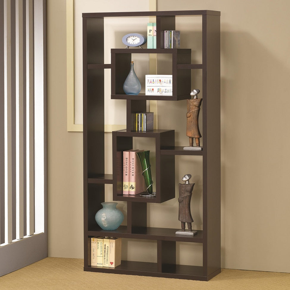 Howie Cappuccino Bookcase (only) by Coaster