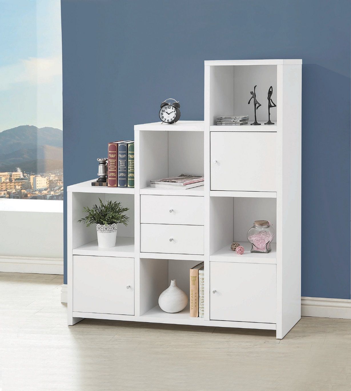 Spencer White Bookcase by Coaster