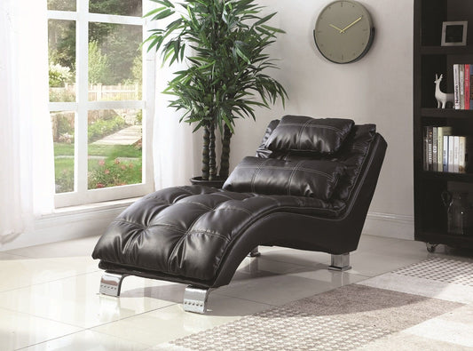 Dilleston Black Chaise by Coaster