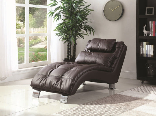 Dilleston Brown Chaise by Coaster