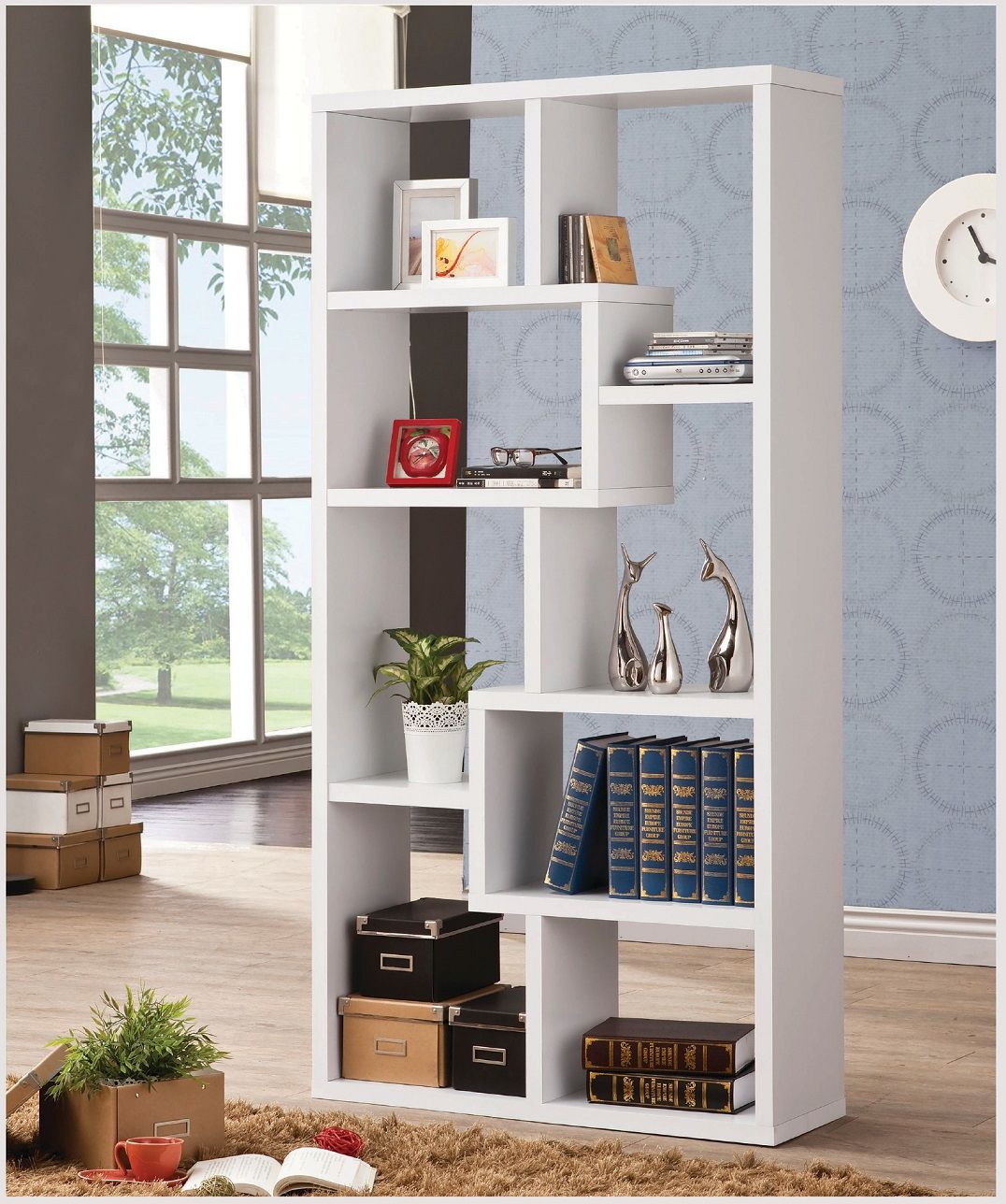 Theo White Bookcase (only) by Coaster