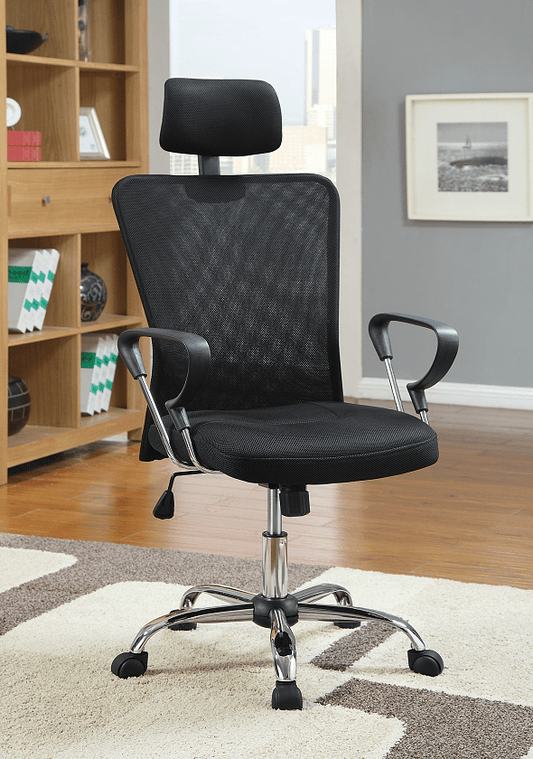 800206 Stark Mesh Back Office Chair (only) Black and Chrome by Coaster