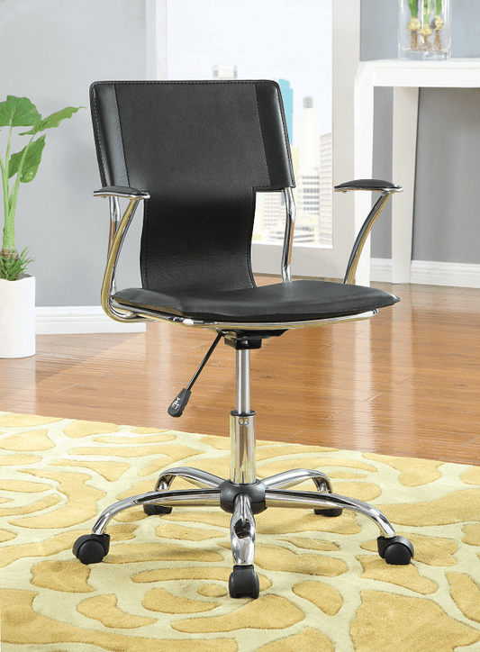 Himari Adjustable Height Office Chair (only) Black and Chrome by Coaster