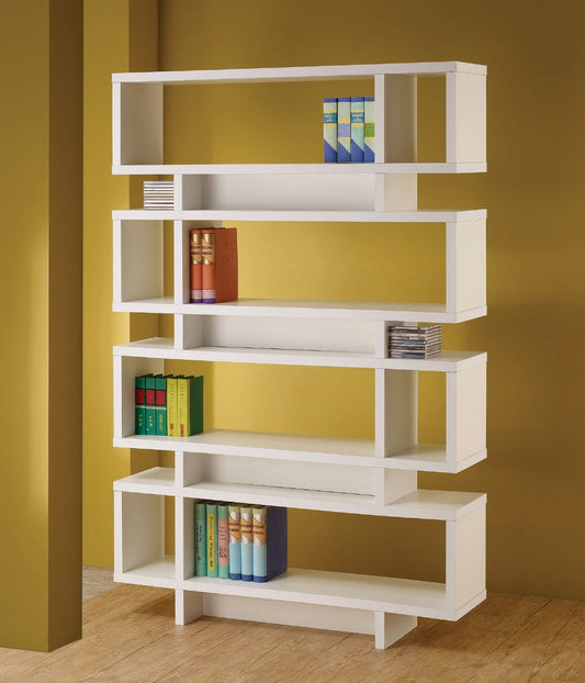 Reid White Bookcase by Coaster