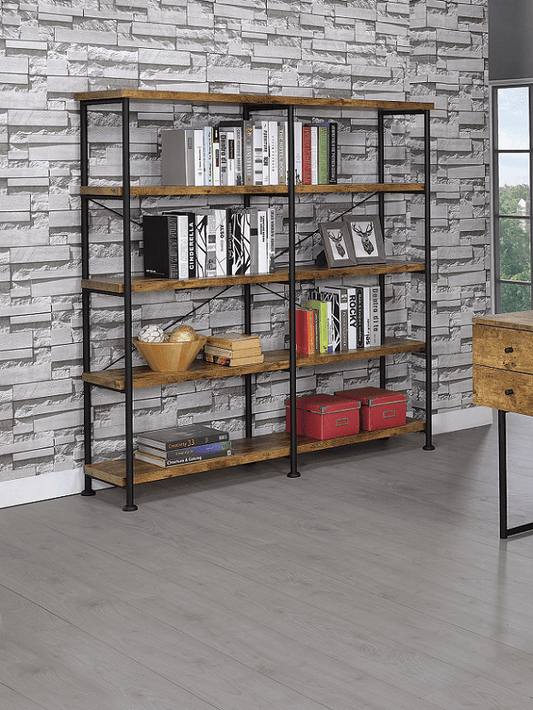 Analiese Antique Nutmeg Open Bookcase by Coaster