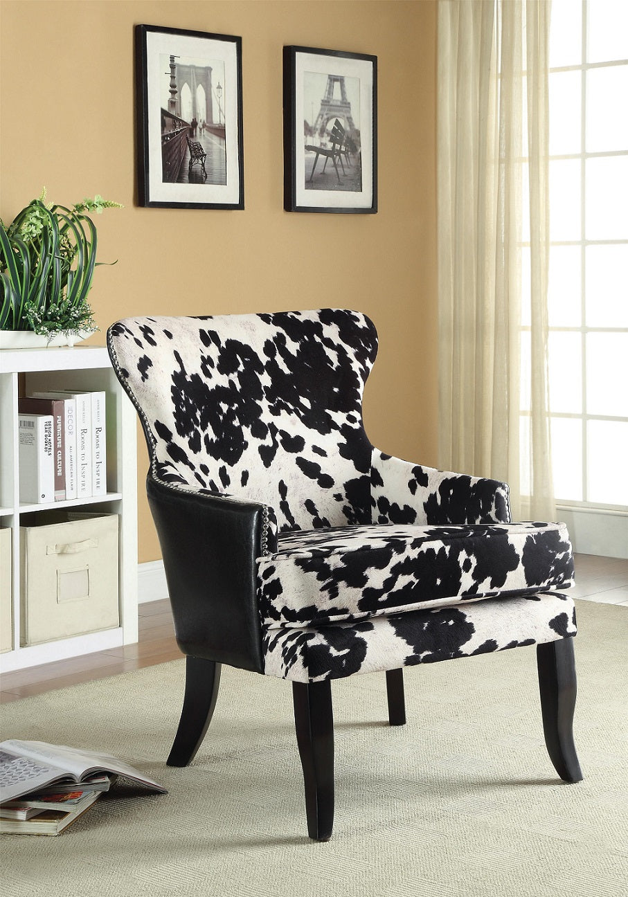 Trea Cowhide Print Accent Chair by Coaster