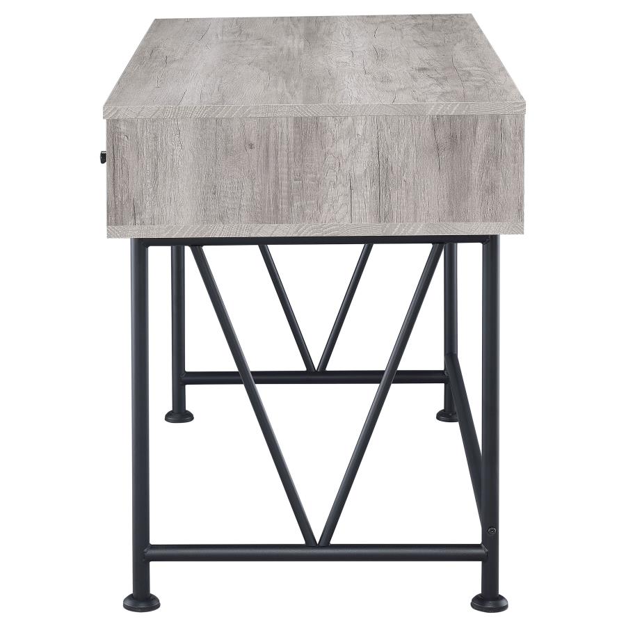 Analiese Grey Driftwood 3-drawer Writing Desk by Coaster