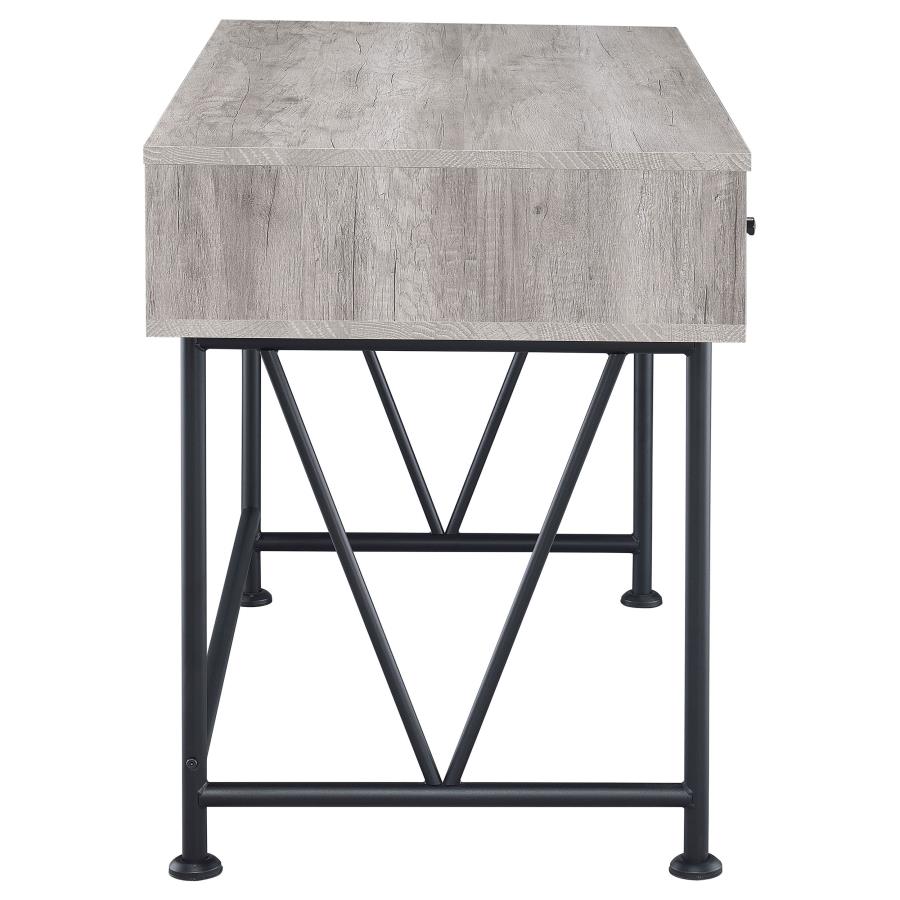 Analiese Grey Driftwood 3-drawer Writing Desk by Coaster