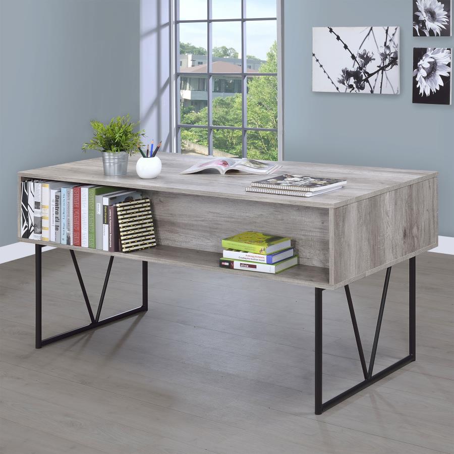 Analiese Grey Driftwood 4-Drawer Writing Desk by Coaster