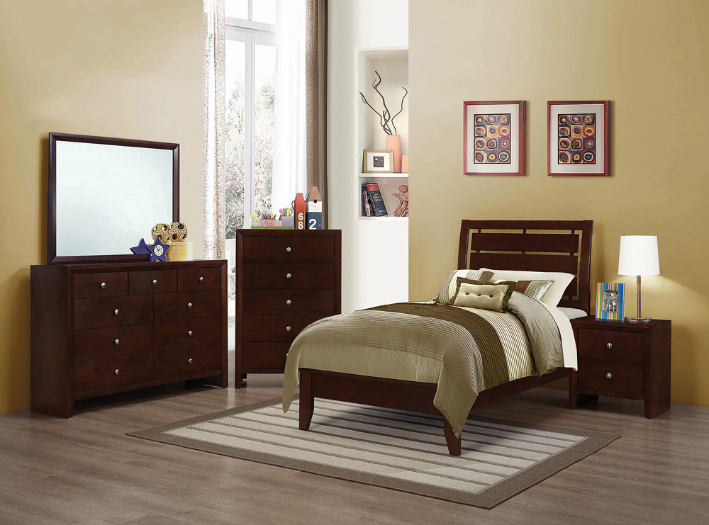 Twin Serenity Rich Merlot Bed Frame by Coaster