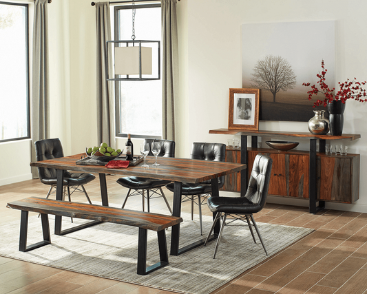 Ditman Dining Set (table, 4 chairs and 1 bench) by Coaster