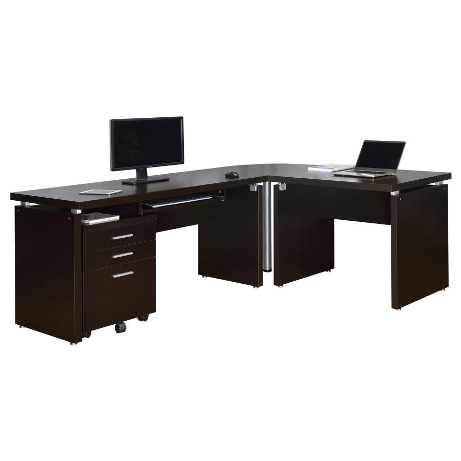 Skylar 2-piece Desk Set with File Cabinet by Coaster