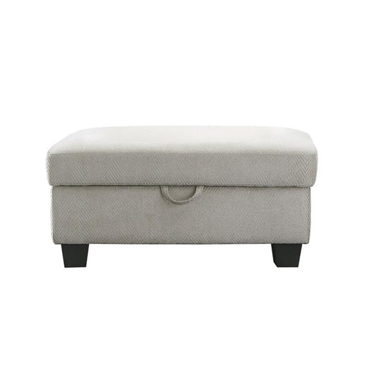 Whitson Upholstered Storage Ottoman in Stone by Coaster