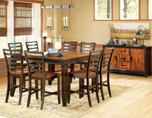 Abaco 36" Counter Height Set (table and 8 chairs) by Steve Silver