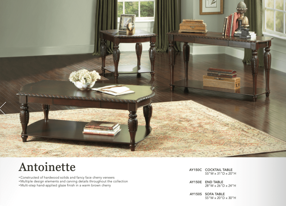 Antoinette Sofa Table by Steve Silver