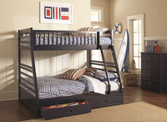 Ashton Navy Twin/Full Bunk Bed by Coaster