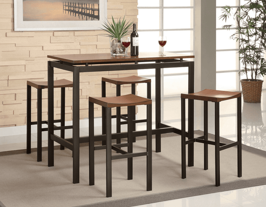 Atlus Counter Height Set (table and 4 chairs) by Coaster