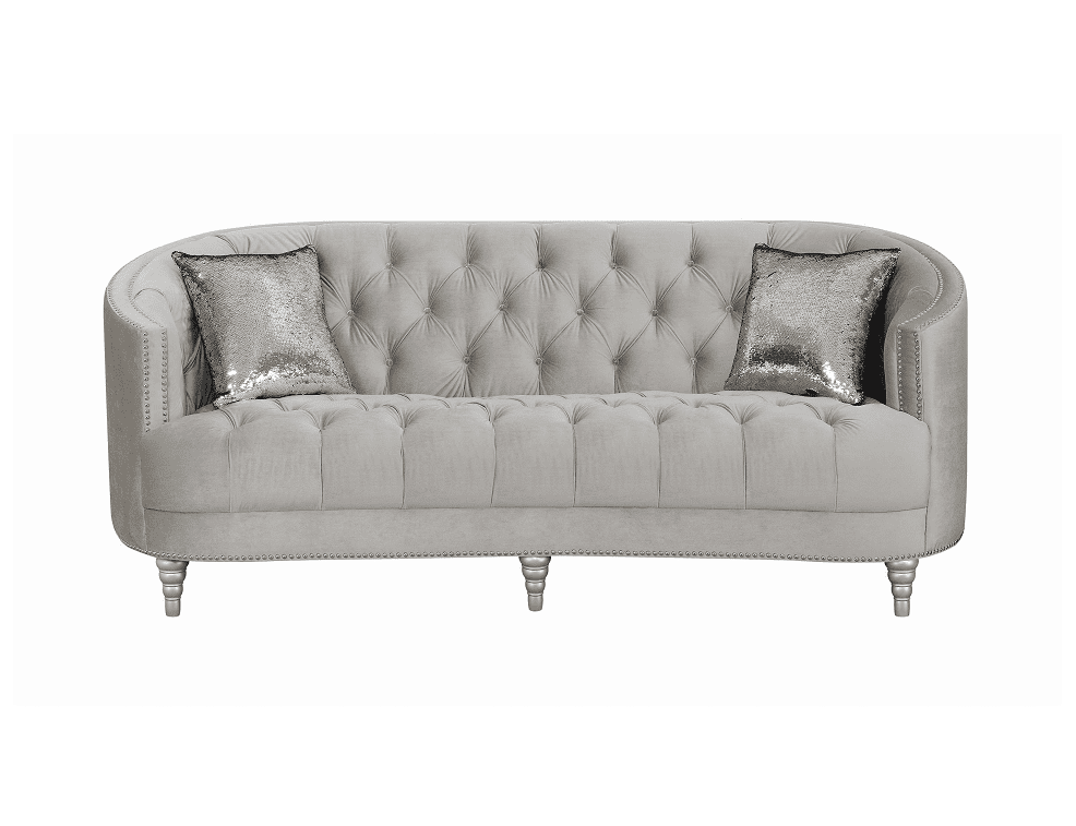 Avonlea Grey Velvet  Sofa and Love Seat by Coaster