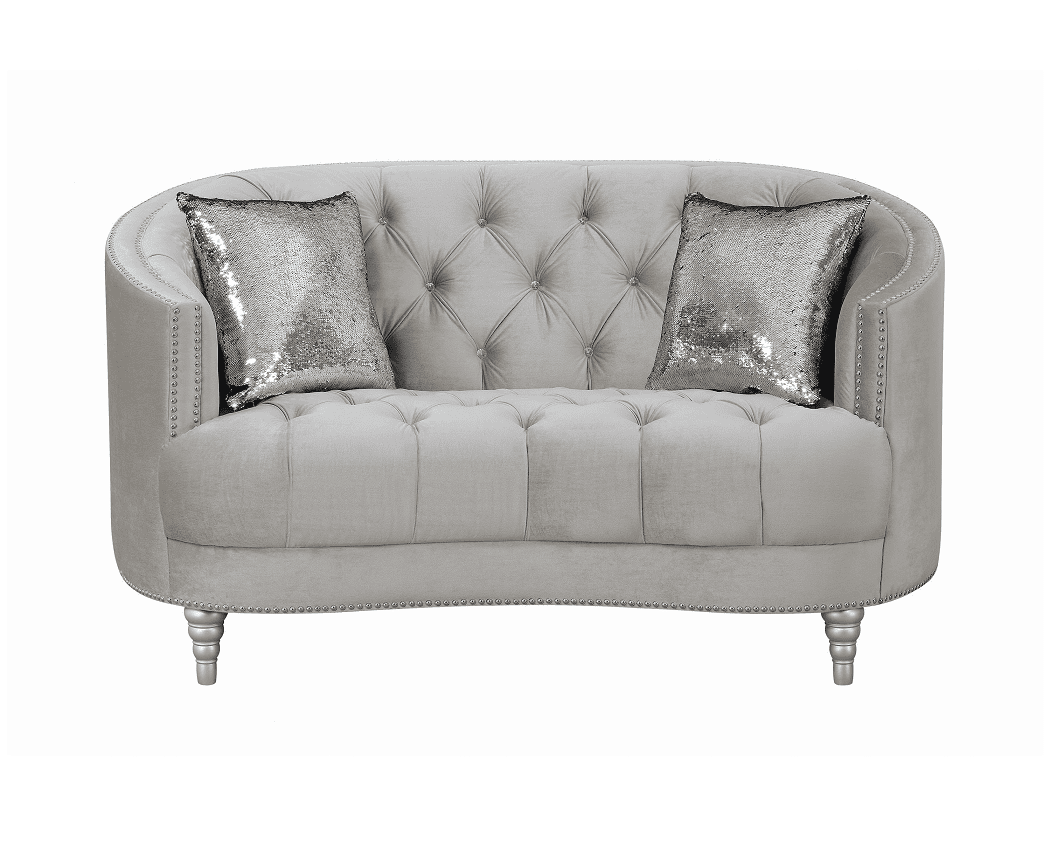 Avonlea Grey Velvet  Sofa and Love Seat by Coaster