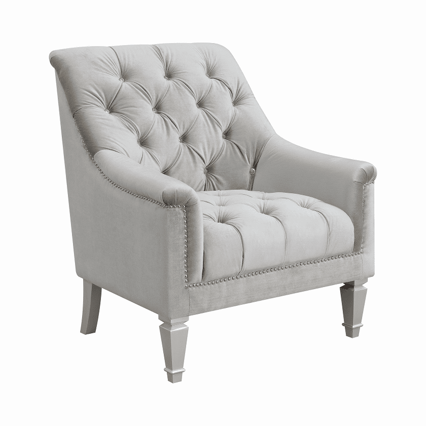 Avonlea Grey Velvet Chair (only) by Coaster