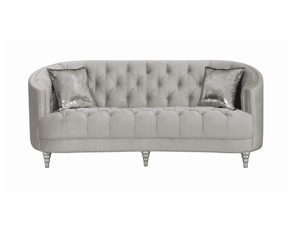 Avonlea Grey Velvet Sofa by Coaster