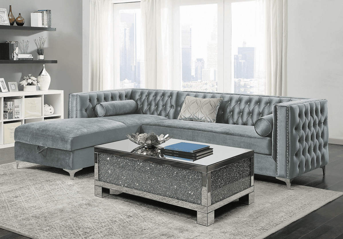 Bellaire Silver Sectional by Coaster