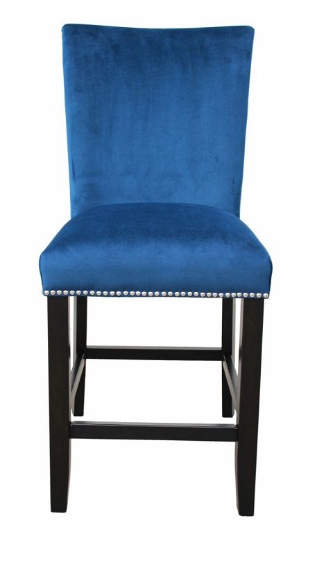 Camila Blue Velvet Counter Height Set (table and 8 chairs) by Steve Silver