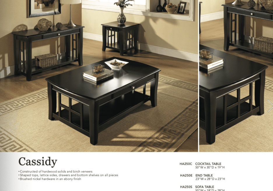 Cassidy Sofa Table by Steve Silver