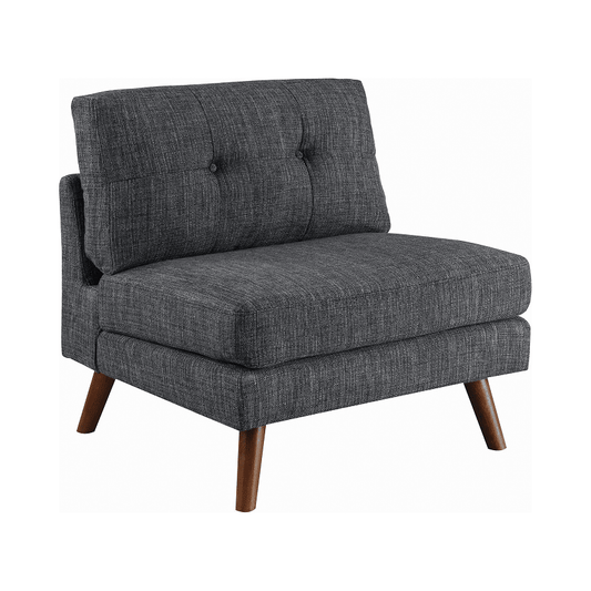 Churchill Dark Grey Modular Arm Less Chair by Coaster