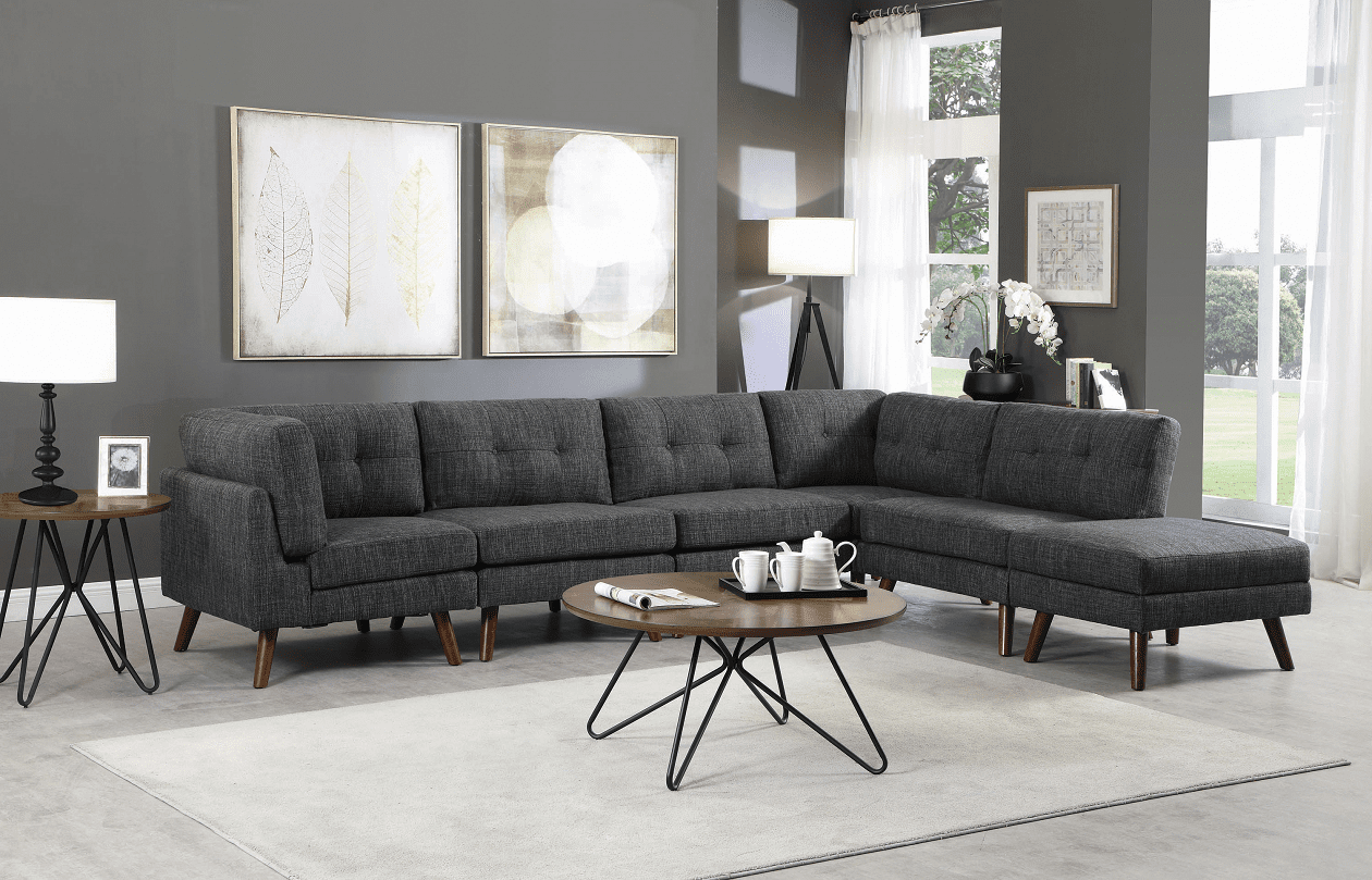 Churchill Dark Grey Modular Ottoman by Coaster