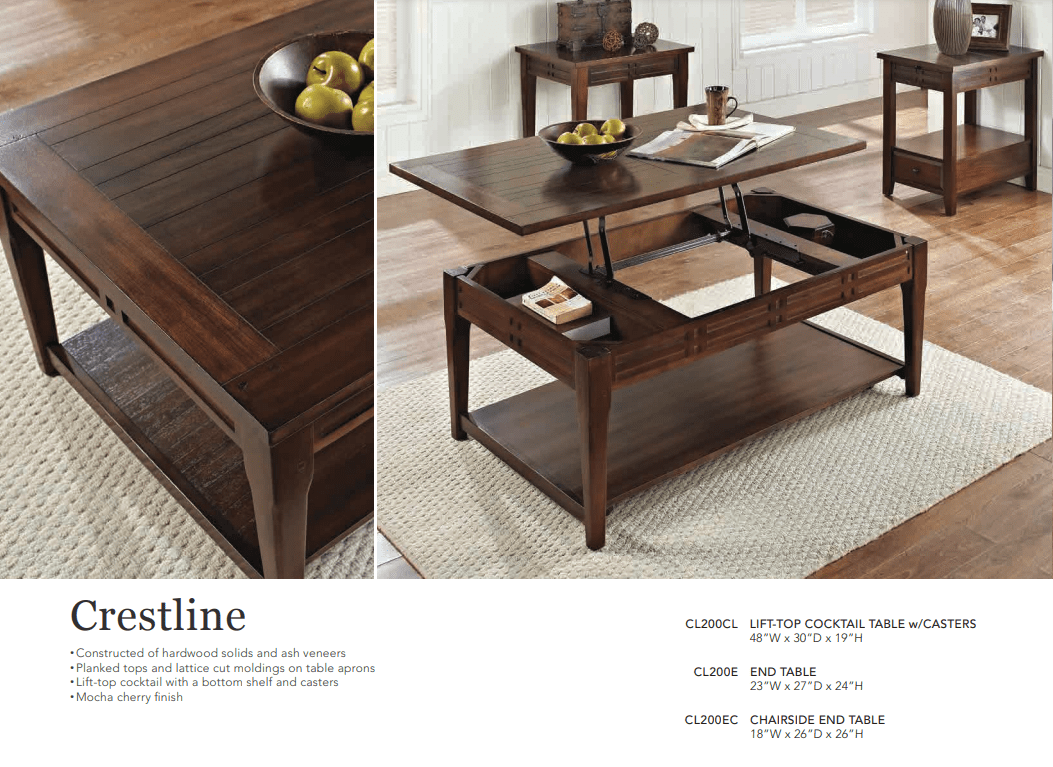 Crestline Lift Top Coffee Table by Steve Silver
