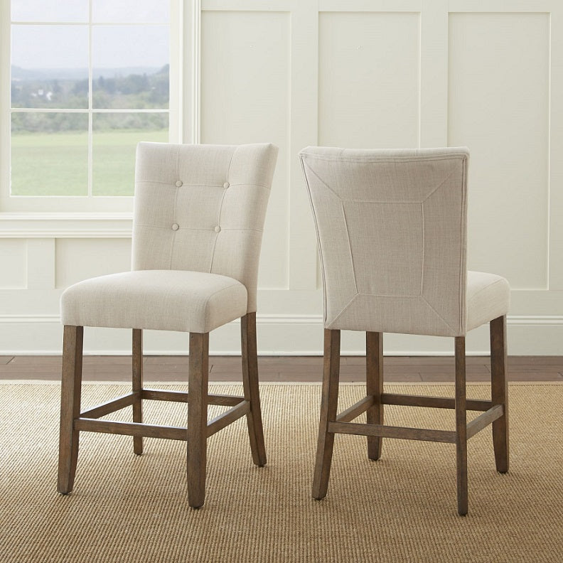 Debby Beige Counter Height Chair (includes 2 chairs) by Steve Silver