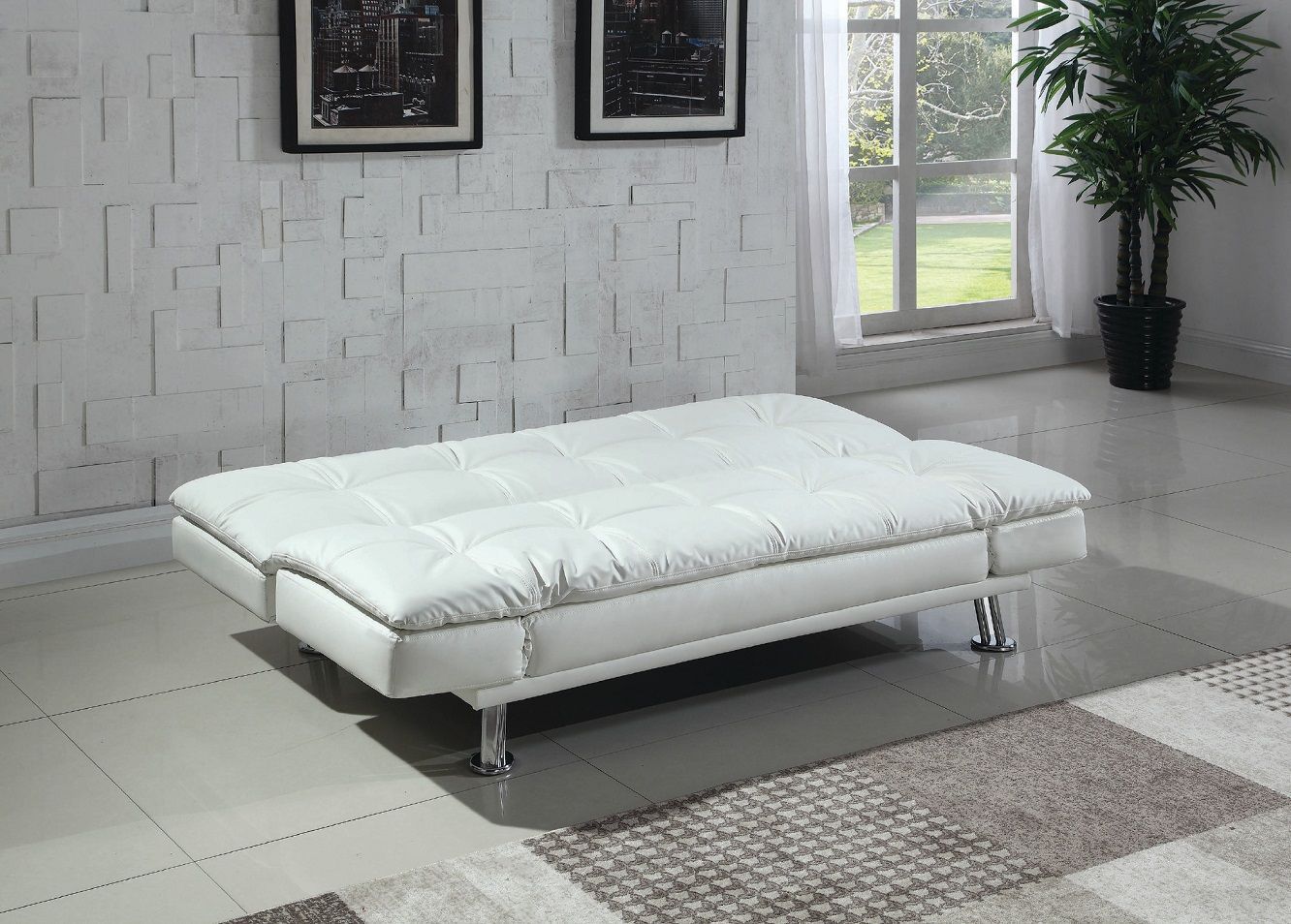 Dilleston White Sofa Bed by Coaster