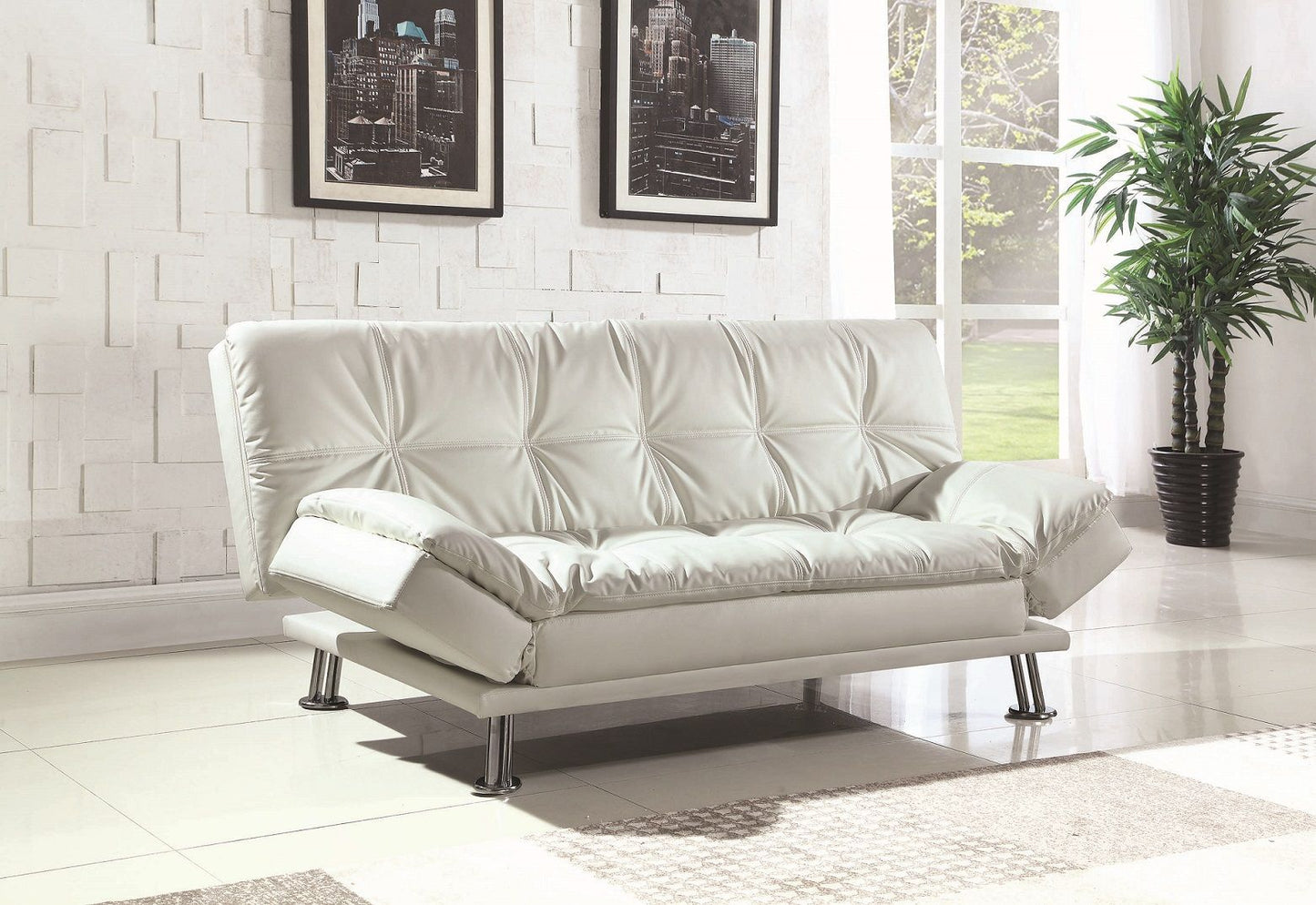 Dilleston White Sofa Bed by Coaster