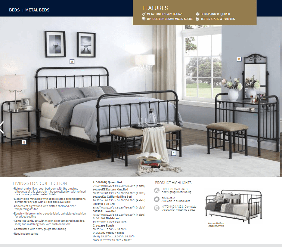 Full Livingston Bed Frame by Coaster