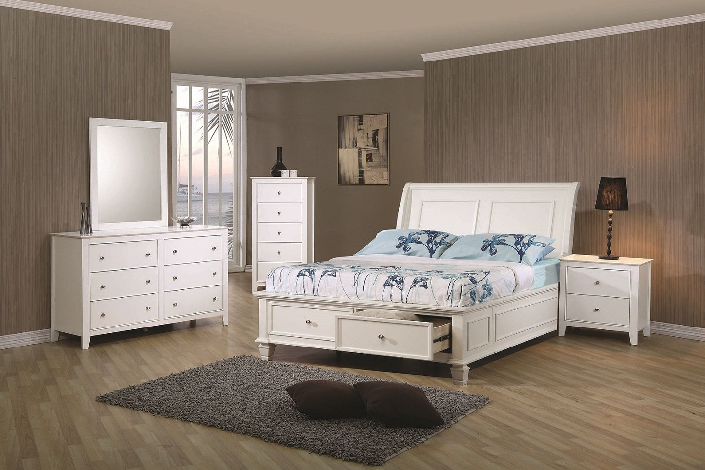 Full Selena Storage Sleigh Bed Frame by Coaster