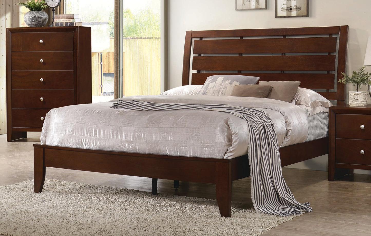 Full Serenity Rich Merlot Bed Frame by Coaster