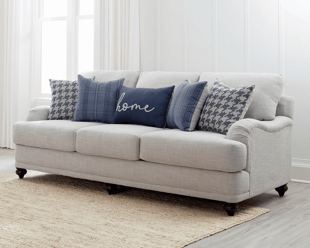 Glenn Light Grey/Blue Sofa and Love Seat by Coaster