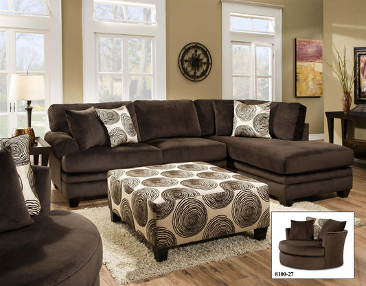 Jamba Chocolate Sectional by Albany Furniture