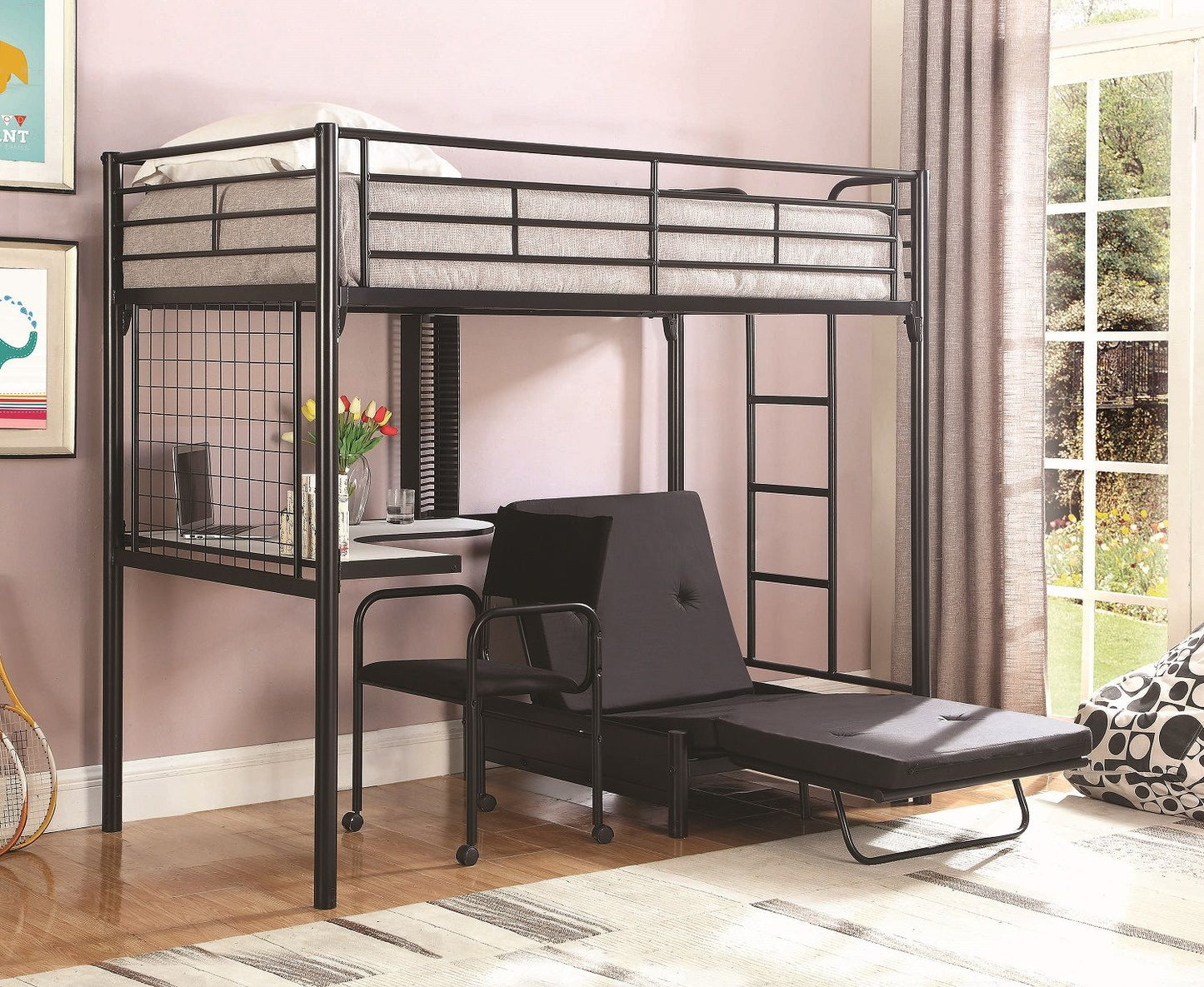 Jenner Futon Workstation Loft Bed by Coaster