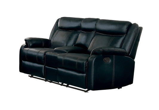 Jude Black Reclining Love Seat by Home Elegance