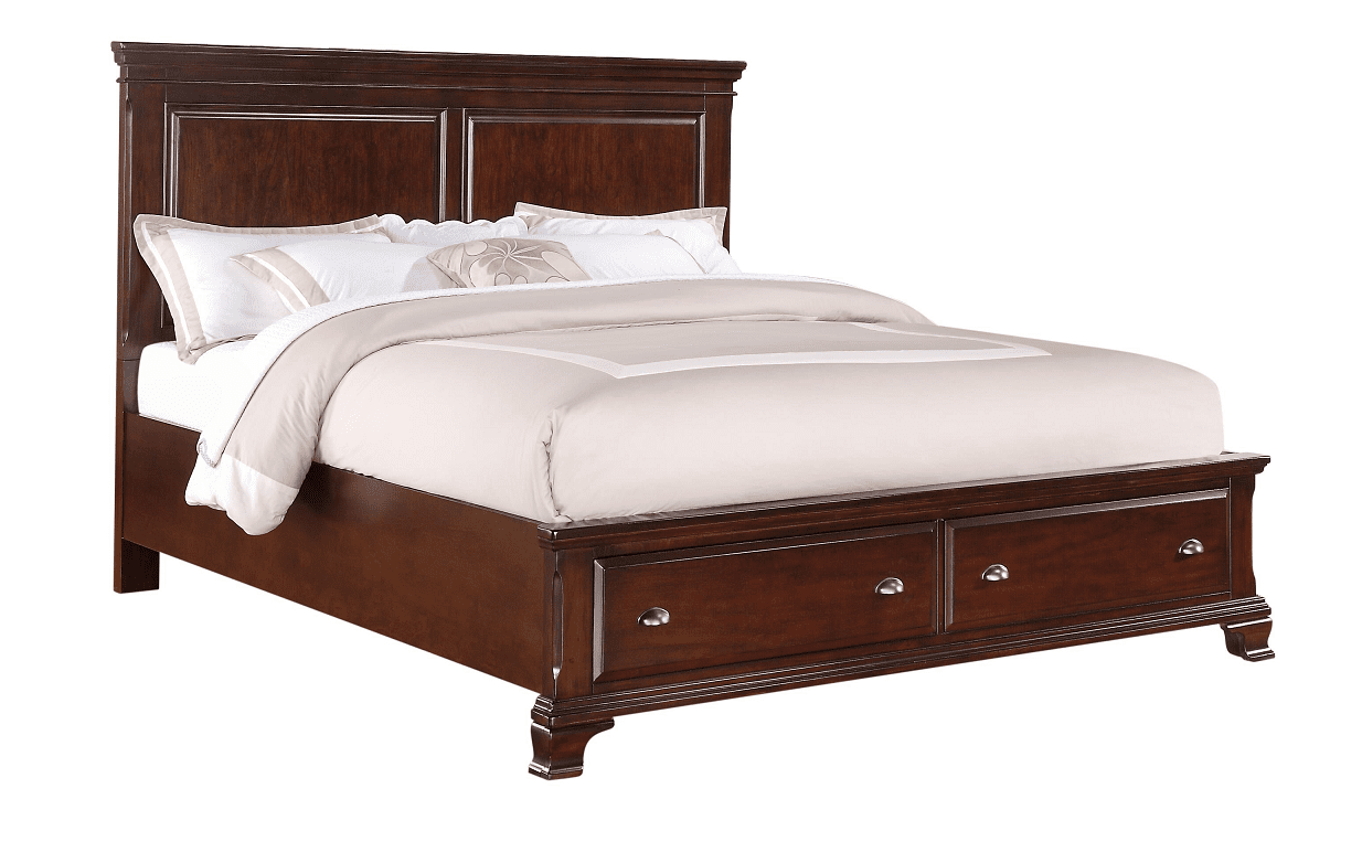 King Canton Cherry Storage Bed Frame by Elements