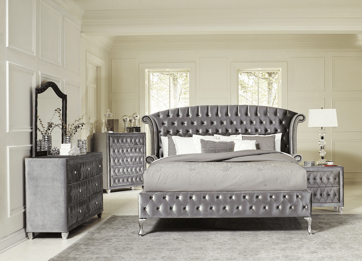 King Deanna Platform Bed Frame by Coaster