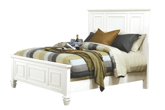 King Sandy Beach White Bed Frame by Coaster