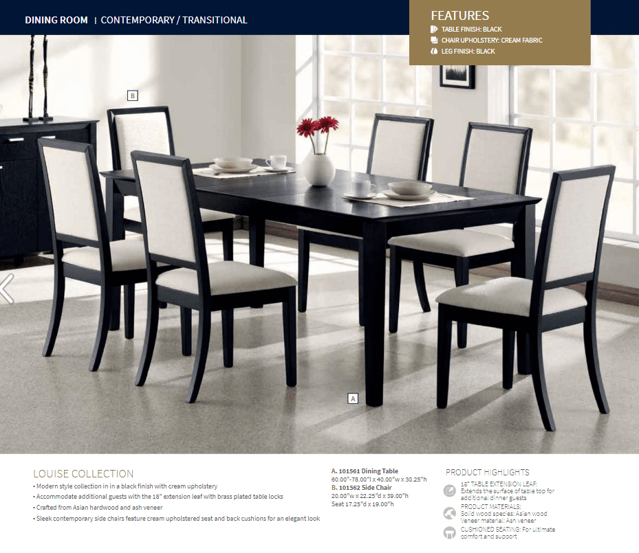 Louise Dining Chairs (includes 2 chairs) by Coaster