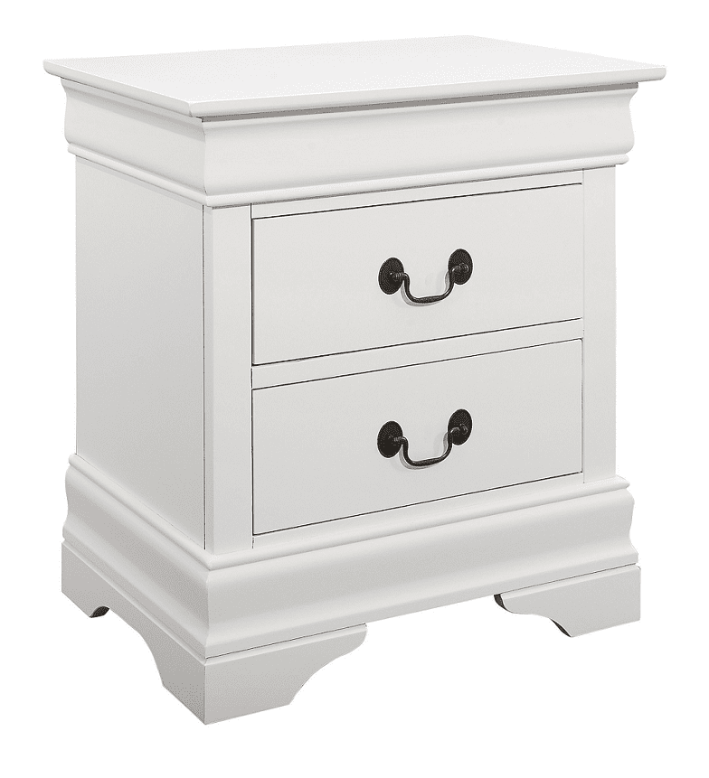 Louis Philippe White Nightstand by Coaster