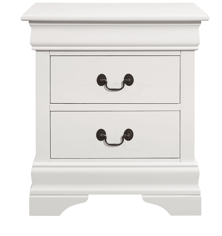 Louis Philippe White Nightstand by Coaster