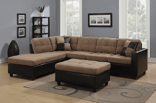 Mallory Tan Sectional by Coaster