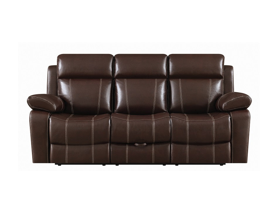 MyLeene Chestnut Reclining Sofa by Coaster